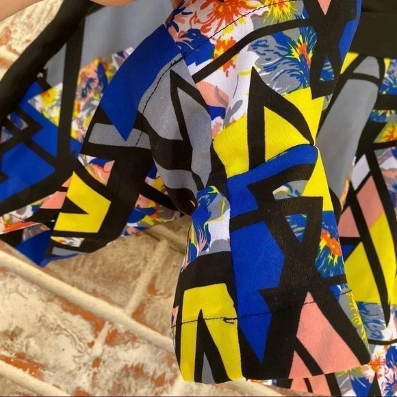 Fire Los Angeles Stained Glass Floral High Waisted Shorts - Picture 2 of 7